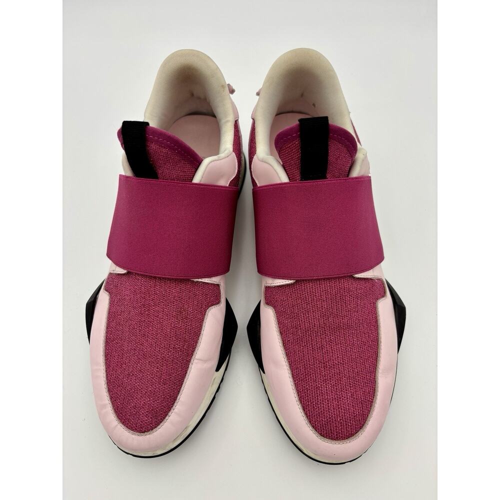 Authentic Givenchy Star Runner Sneakers Pink Raspberry Size 8.5 Leather Elastic - Picture 3 of 16